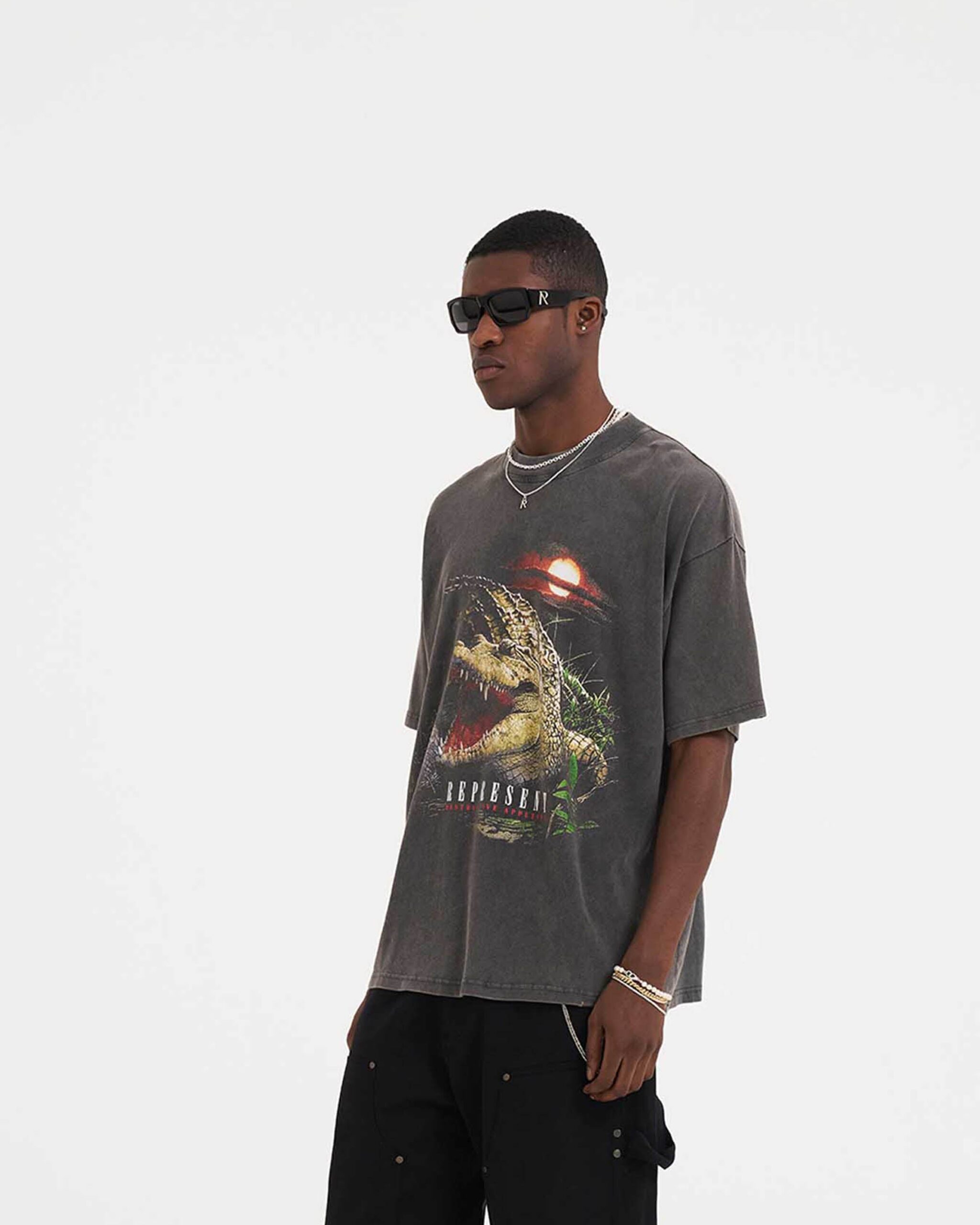 Destructive Appetite T-Shirt - Vintage Grey - Image 3