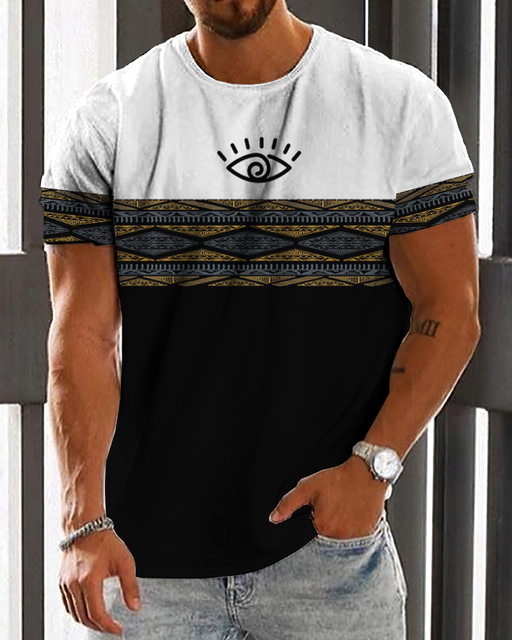 006a02fea0769885f7828eac0a40f4bf.png Men's Casual Vintage Print T-Shirt 023 - Image 1