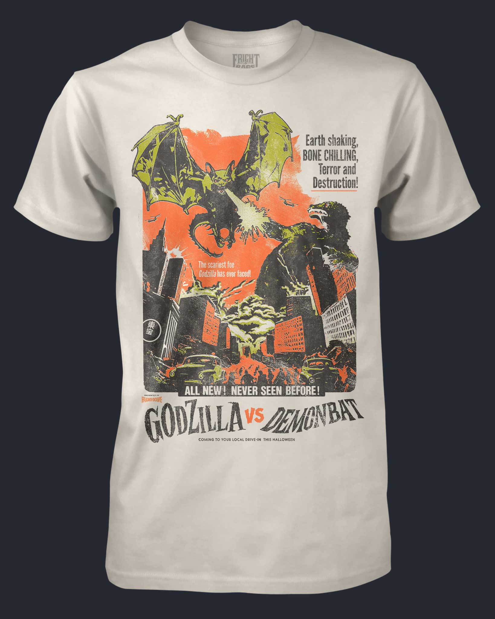 02984-Godzilla-GodzillaVsDemonBat-shirt.jpg Godzilla Vs Demon Bat - Image 1