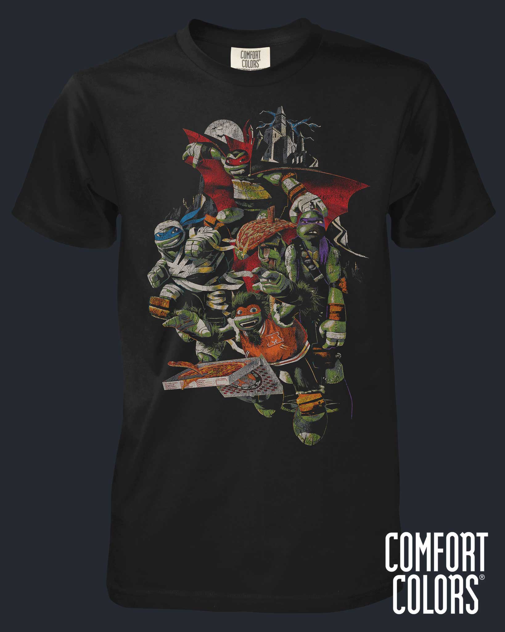 03211CC-TMNT-Halloween-s.jpg Teenage Mutant Ninja Turtles - Halloween Monsters - Comfort Colors - Image 1