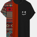 Men's Casual Vintage Print T-Shirt 046