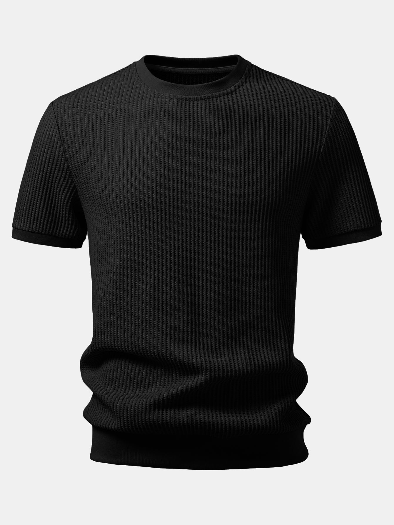 11_fP3Og4-1.jpg Waffle Ribbed Hem T-Shirt - Image 1
