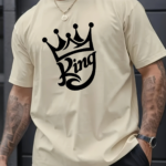 100% Cotton Men's Round Neck Casual Printed T-Shirt 011