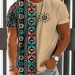 Men's Casual Vintage Print T-Shirt 011