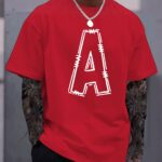 100% Cotton Men's Round Neck Casual Printed T-Shirt 015