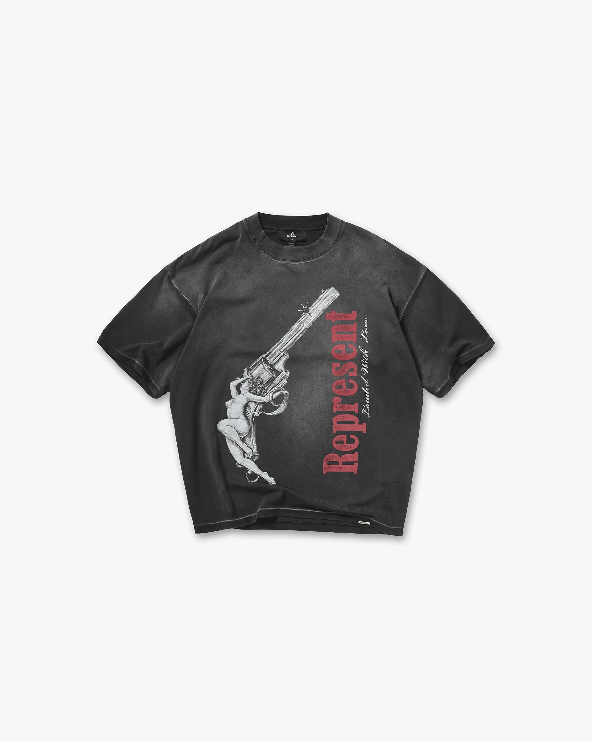 1Bske2nQtH0DBIxpT9ARFYVANVabtGkNKgo2ichYOXY-1.jpg Loaded With Love T-Shirt - Stained Black - Image 1