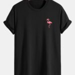 Regular Fit Flamingo Print Cotton T-Shirt