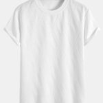 Diamond Jacquard Arc Hem T-Shirt