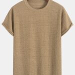 Relax Fit Striped Textured T-Shirt