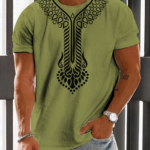Men's Casual Vintage Print T-Shirt 009