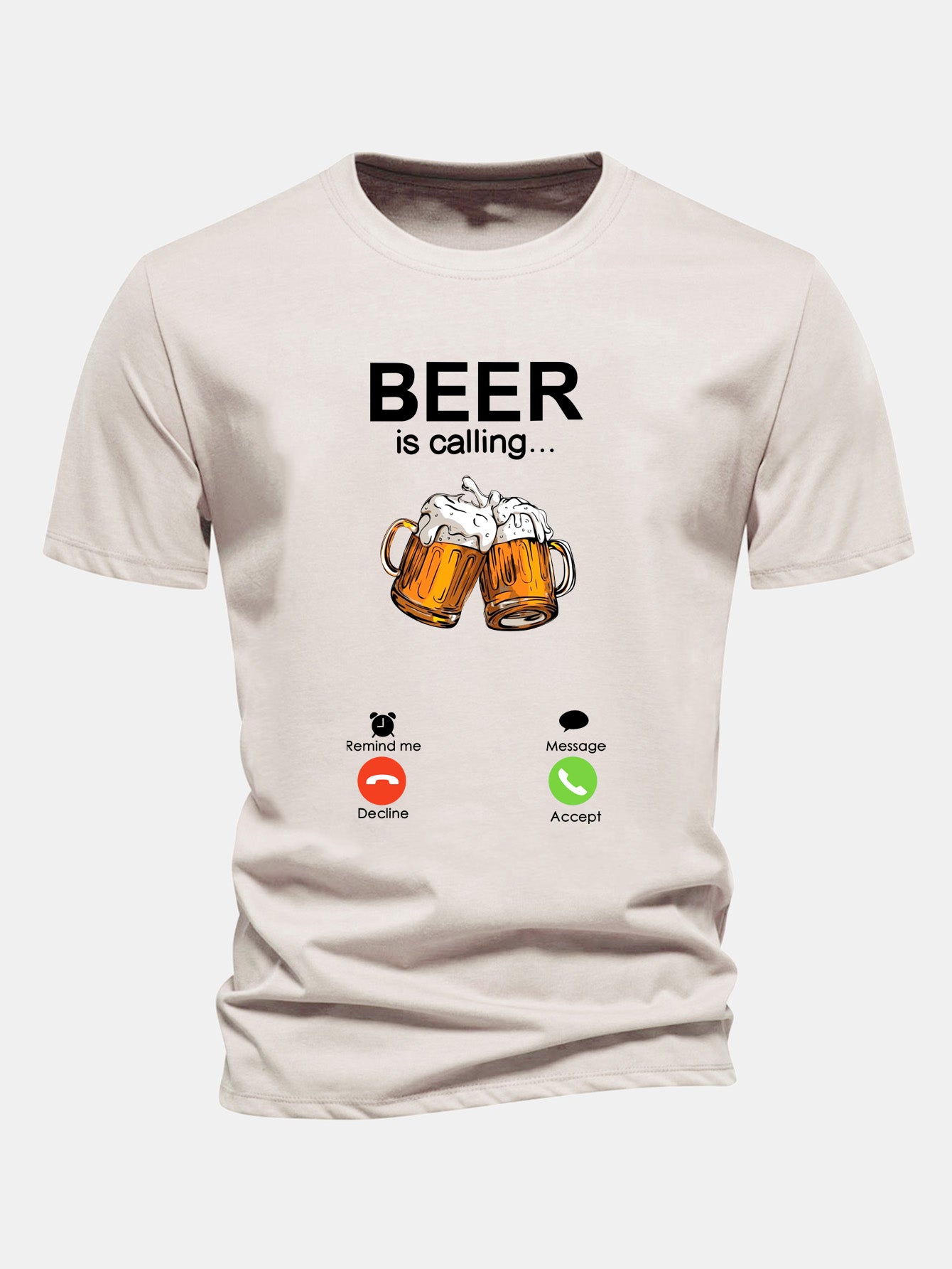 2_c73e8b8e-f87c-4670-af5c-daf00436d5db-1.jpg Regular Fit Beer Is Calling Print Cotton T-Shirt - Image 1