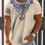 Men's Casual Vintage Print T-Shirt 004