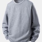 2 In 1 Long Sleeved Crew Neck Waffle T-Shirt