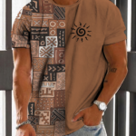 Men's Casual Vintage Print T-Shirt 013