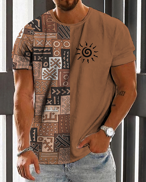 3c420895ffa61e355ec626b9c616008a.png Men's Casual Vintage Print T-Shirt 013 - Image 1