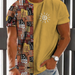 Men's Casual Vintage Print T-Shirt 014
