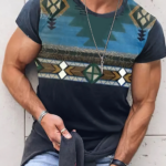 Men's Casual Vintage Print T-Shirt 020