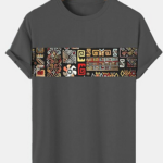 Men's Casual Vintage Print T-Shirt 042