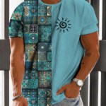 Men's Casual Vintage Print T-Shirt 015