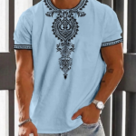 Men's Casual Vintage Print T-Shirt 025