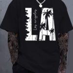 100% Cotton Men's Round Neck Casual Printed T-Shirt 007