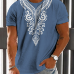 Men's Casual Vintage Print T-Shirt 007