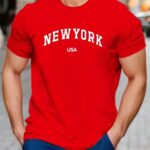 100% Cotton Men's Round Neck Casual Printed T-Shirt 005