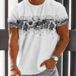 Men's Casual Vintage Print T-Shirt 032