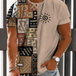 Men's Casual Vintage Print T-Shirt 012