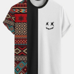 Men's Casual Vintage Print T-Shirt 045