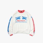 Mesh Pegasus Long Sleeve T-Shirt - Flat White