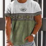 Men's Casual Vintage Print T-Shirt 025