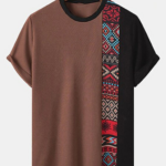 Men's Casual Vintage Print T-Shirt 044