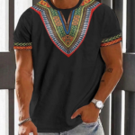 Men's Casual Vintage Print T-Shirt 028