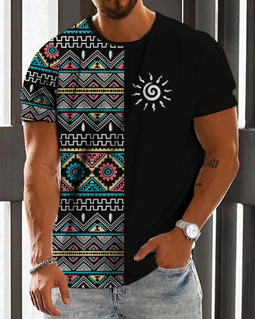 d2fe154ddf1ae22238647b192c32361d.png Men's Casual Vintage Print T-Shirt 002 - Image 1