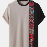 Men's Casual Vintage Print T-Shirt 047
