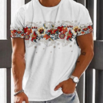 Men's Casual Vintage Print T-Shirt 031