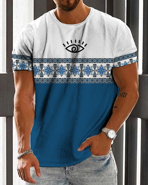 e027de9230f61b2eda4520190cd05818.png Men's Casual Vintage Print T-Shirt 024 - Image 1