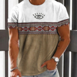 Men's Casual Vintage Print T-Shirt 022