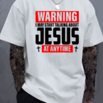 100% Cotton Men's Round Neck Casual Printed T-Shirt 008