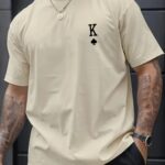 100% Cotton Men's Round Neck Casual Printed T-Shirt 003