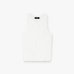 Initial Rib Vest - Flat White