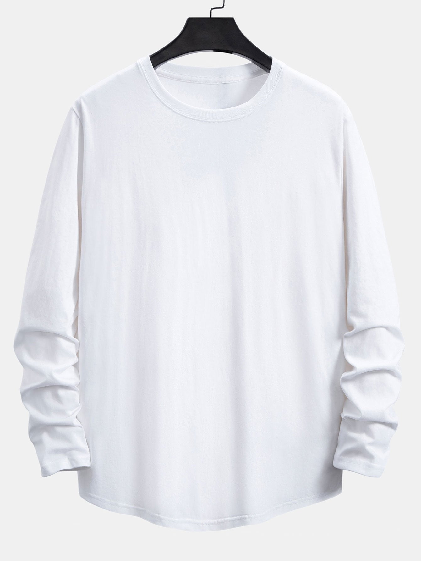 jpg_09ecb1a0-7ae5-402d-a928-7237e4d6ca4d-1.jpg Basic Long Sleeve Cotton Arc Hem T-Shirt - Image 1
