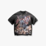 Represent X Iron Maiden Steed T-Shirt - Stained Black